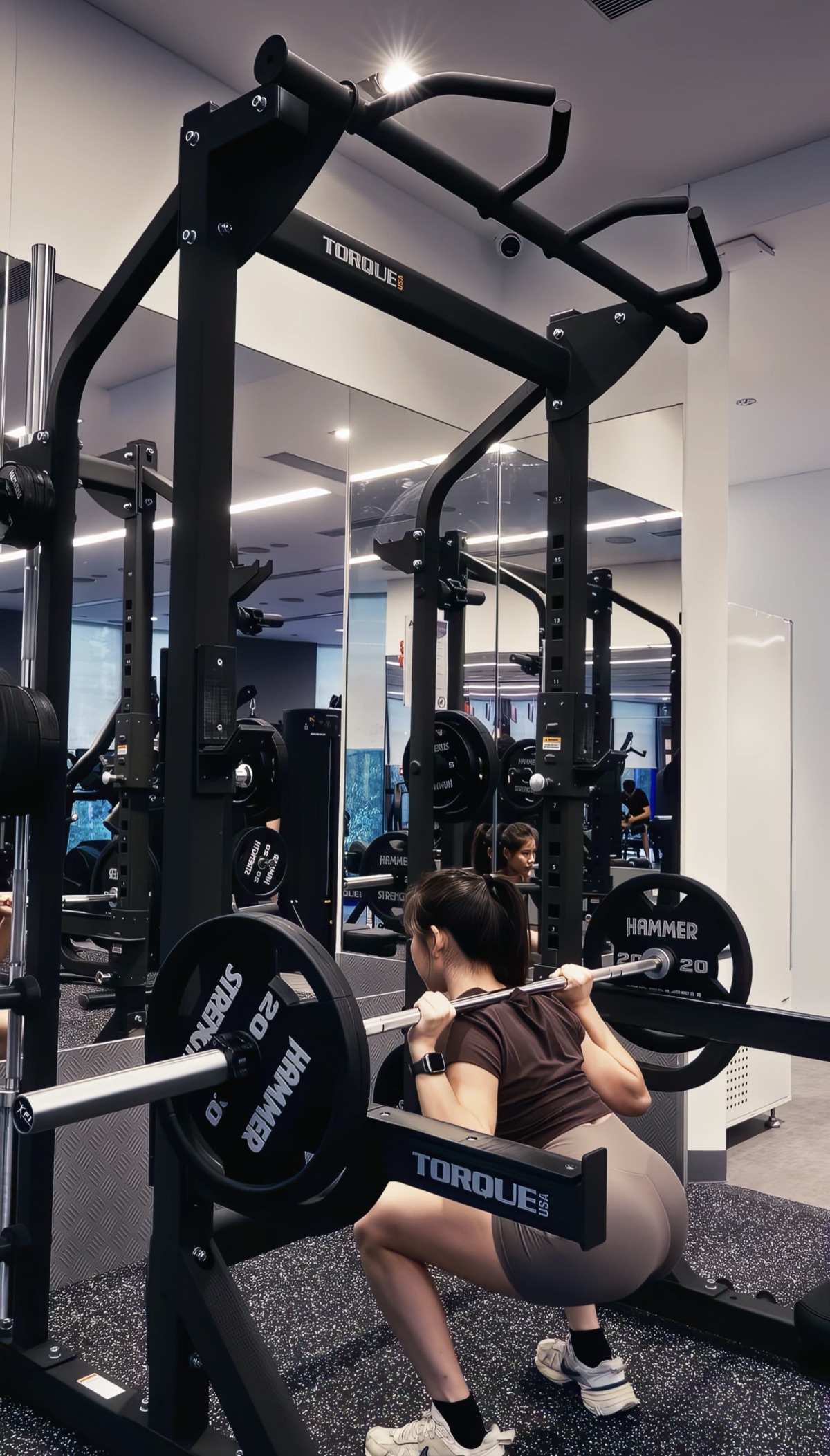 On location at Anytime Fitness: member training under the rig
