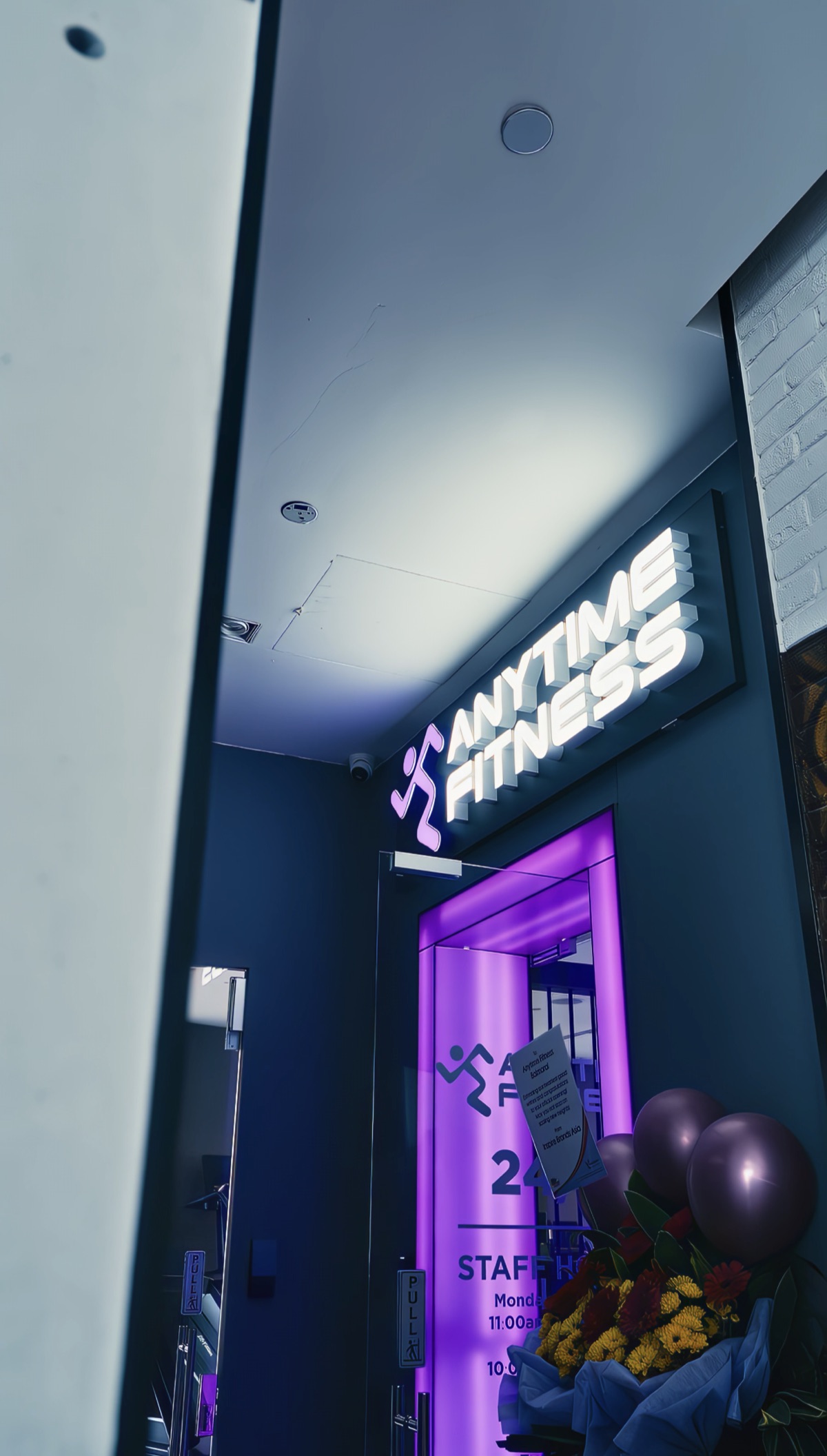 On location at Anytime Fitness during the AETHR shoot